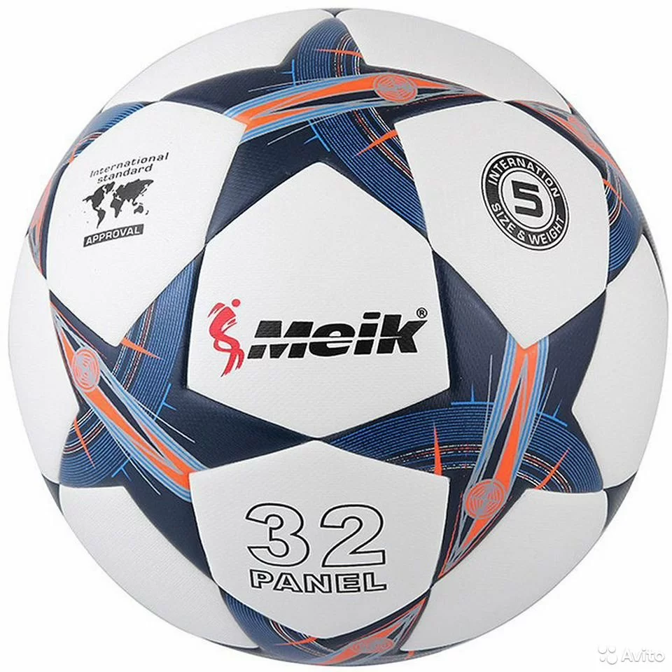 Реальное фото Мяч футбольный Meik-098 R18028-1 TPU+PVC 3.2, 400 гр 10016635 от магазина СпортСЕ