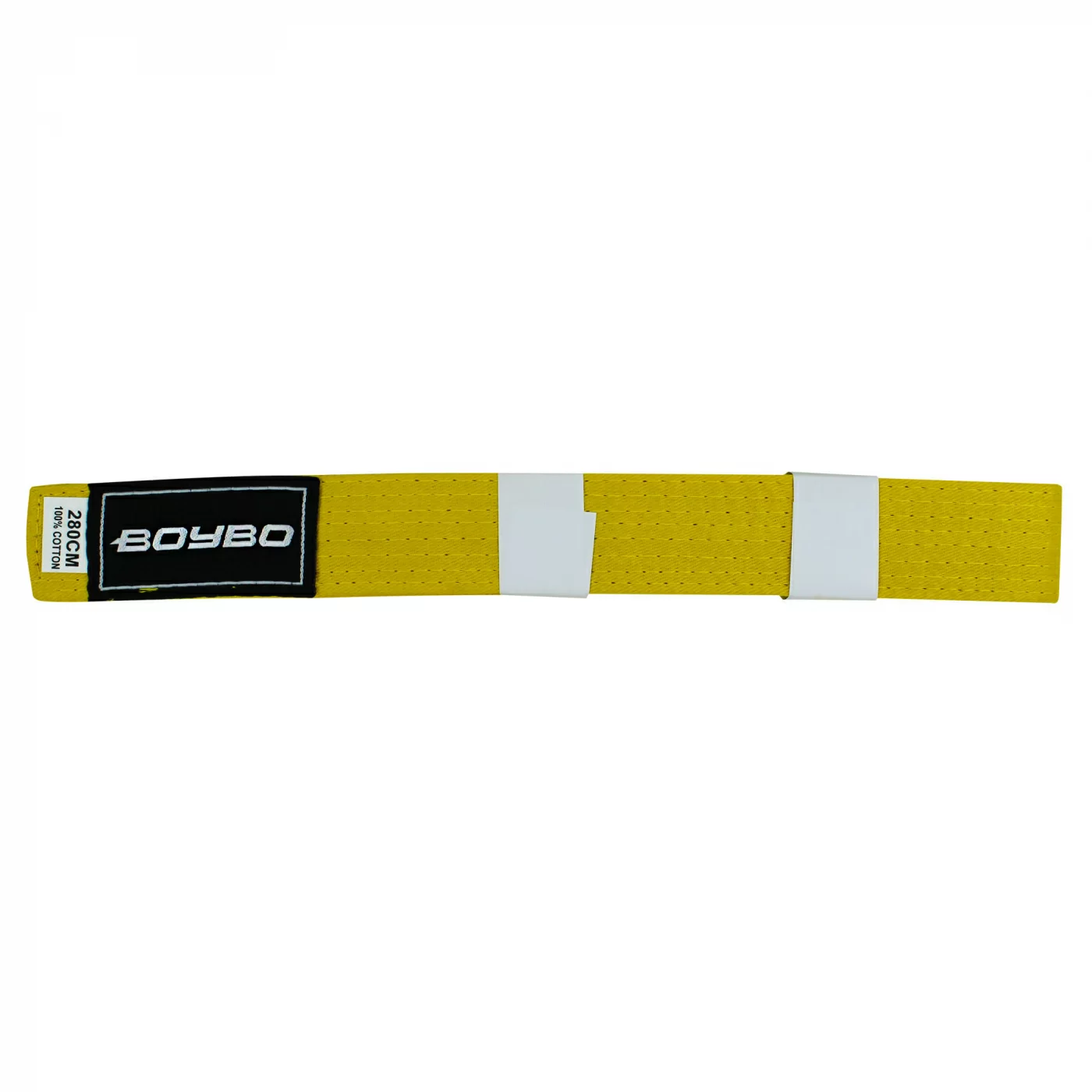 Реальное фото Пояс для единоборств 2.8 м BoyBo/Rusco Sport желтый от магазина СпортСЕ