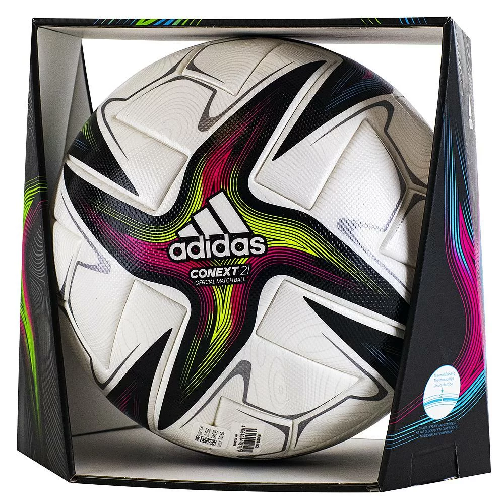 Реальное фото Мяч футбольный Adidas Conext 21 PRO р.5 ПУ термосш. мультиколор GK3488 от магазина СпортСЕ
