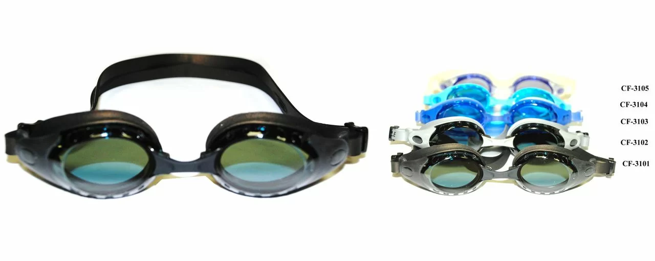 Реальное фото Очки для плавания Whale Y03102(CF-3102) оправа серая стекло черное от магазина СпортСЕ