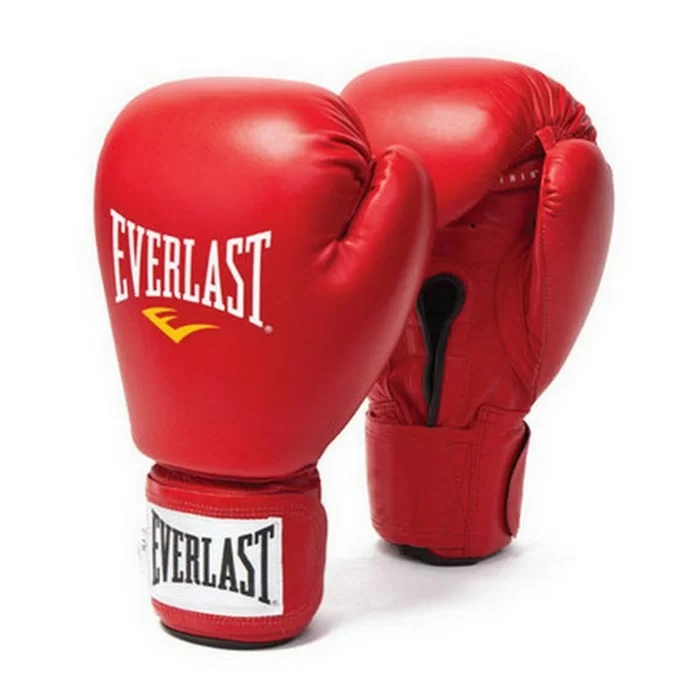 Реальное фото Перчатки боксерские Everlast Amateur Cometition PU красные 641000-10 PU от магазина СпортСЕ