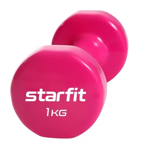 Реальное фото Гантели виниловые 1 кг StarFit Core DB-101 розовый (пара) УТ-00020381 от магазина СпортСЕ