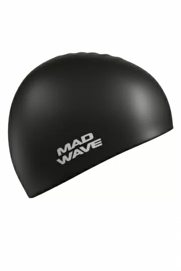Реальное фото Шапочка для плавания Mad Wave Intensiv Big black M0531 12 2 01W от магазина СпортСЕ