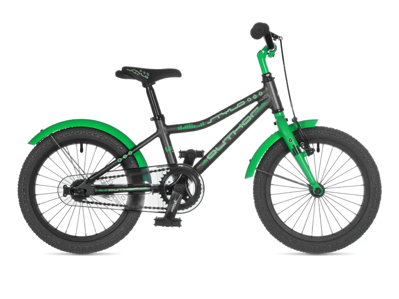 Реальное фото Велосипед детский AUTHOR Stylo 2022 Серо-зелёный от магазина СпортСЕ