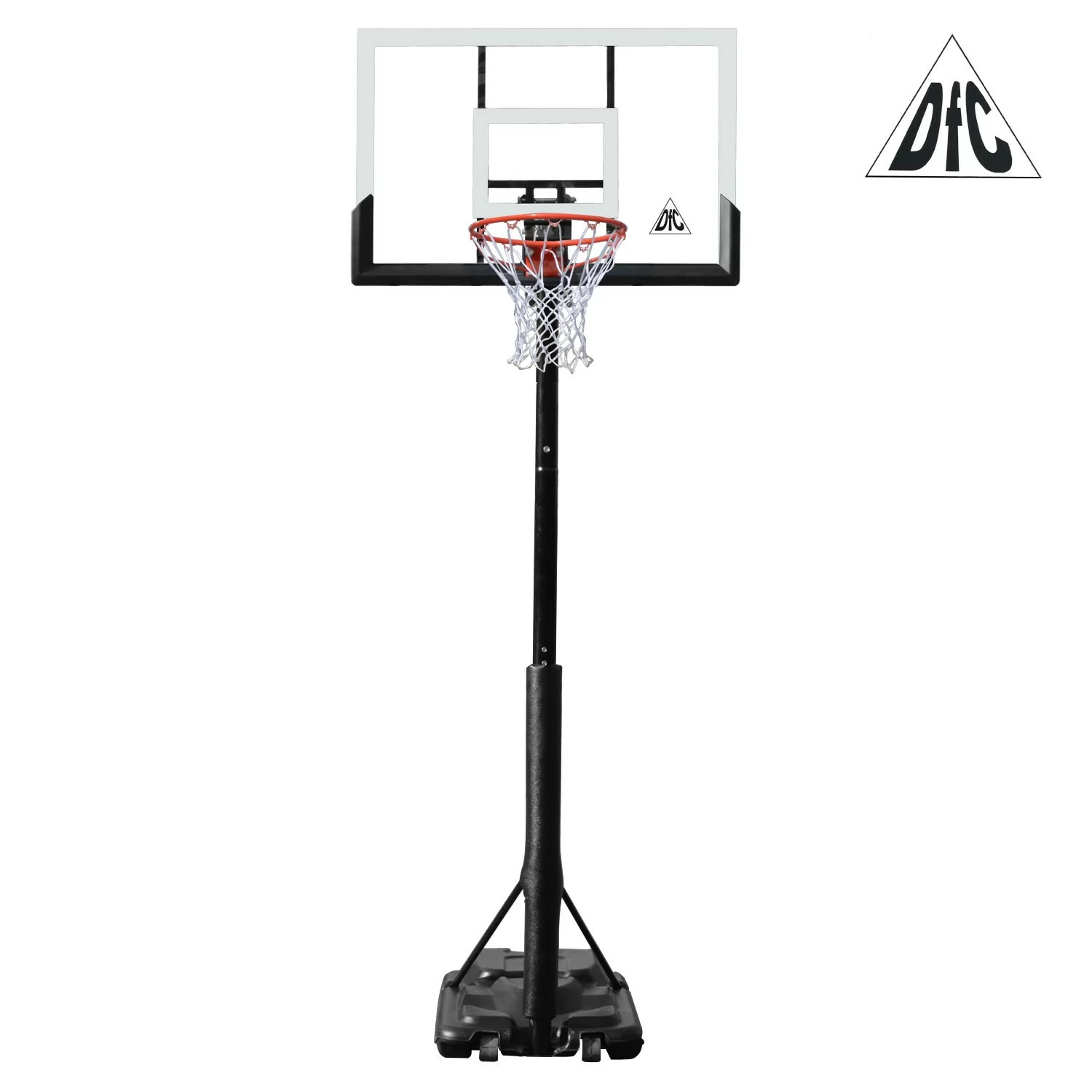 Реальное фото Баскетбольная мобильная стойка DFC STAND56P 143x80cm поликарбонат (два короба) от магазина СпортСЕ