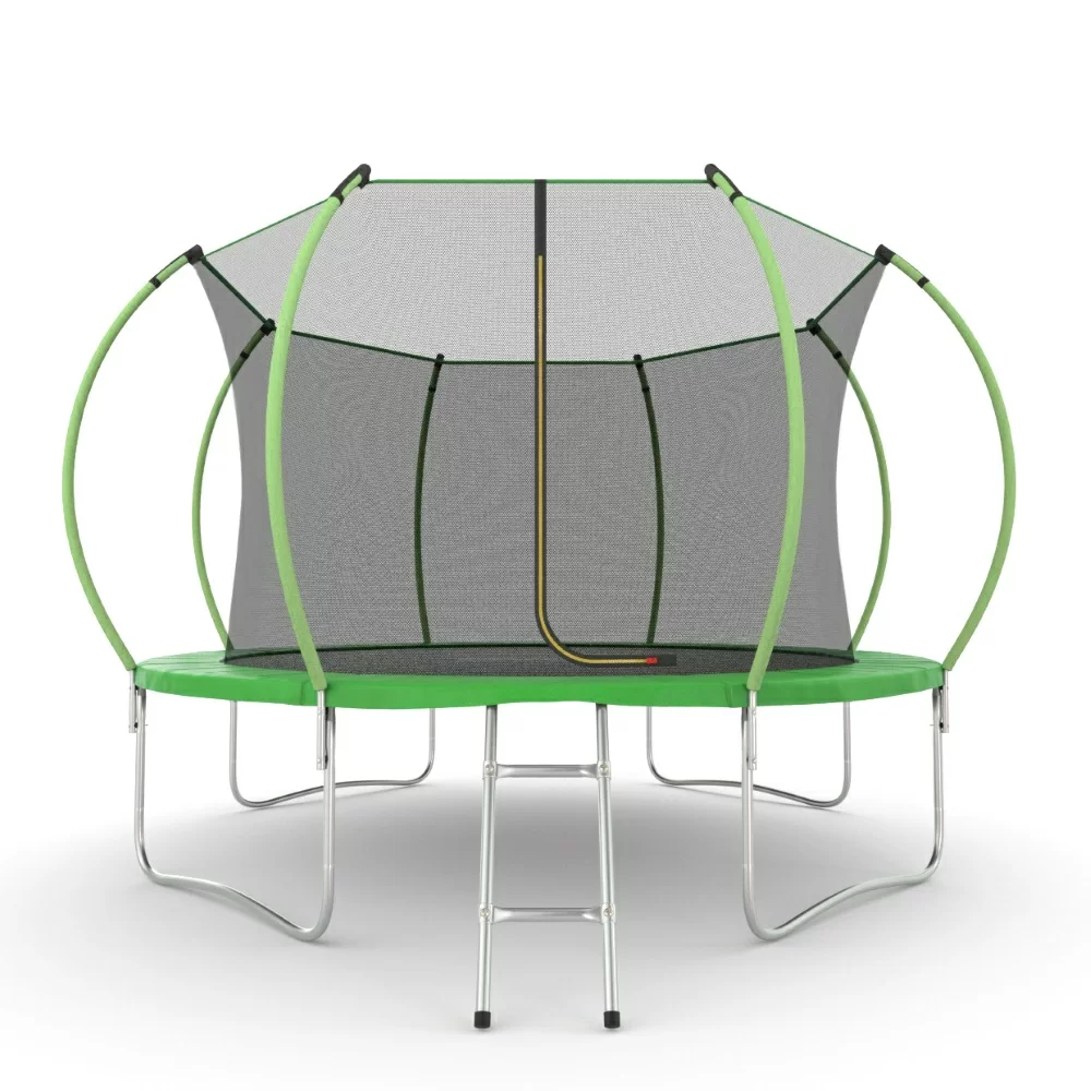Реальное фото EVO JUMP Internal 12ft (Green) Батут с внутренней сеткой и лестницей, диаметр 12ft (зеленый) от магазина СпортСЕ