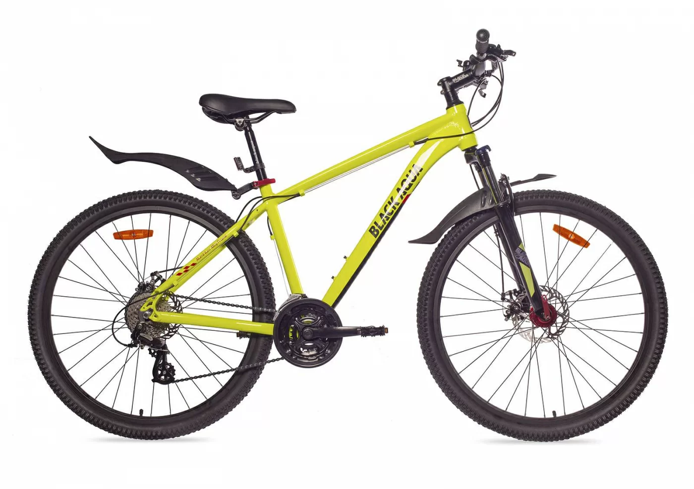Реальное фото Велосипед Black Aqua Cross 2791 D matt 27.5" лимонный GL-403D от магазина СпортСЕ