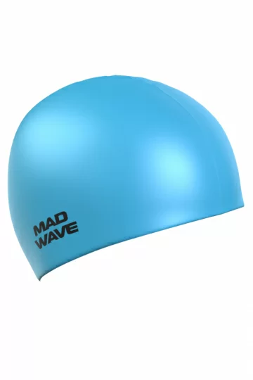 Реальное фото Шапочка для плавания Mad Wave Light azure M0535 03 0 08W от магазина СпортСЕ