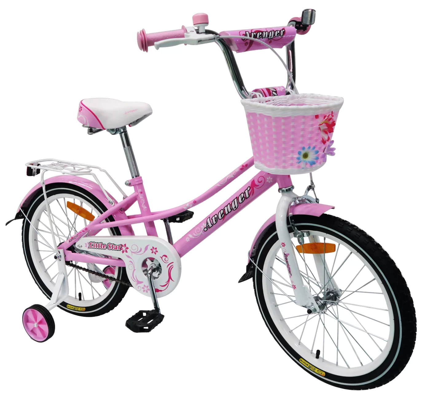 Реальное фото Велосипед 20" AVENGER LITTLE STAR, розовый/белый от магазина СпортСЕ