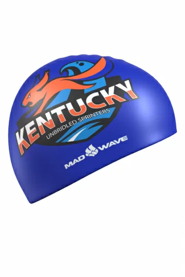 Реальное фото Шапочка для плавания Mad Wave Kentucky blue M0558 39 0 00W от магазина СпортСЕ