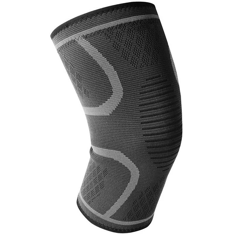 Реальное фото Суппорт колена эластичный серый C33328 от магазина СпортСЕ