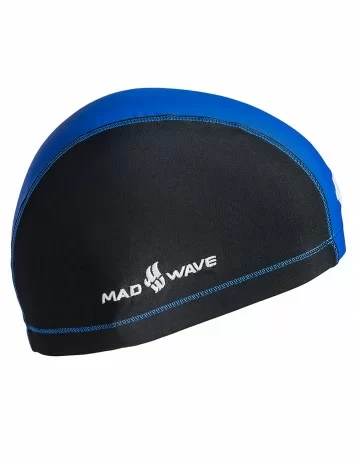 Реальное фото Шапочка для плавания Mad Wave Duotone black/blue  M0527 02 0 04W от магазина СпортСЕ