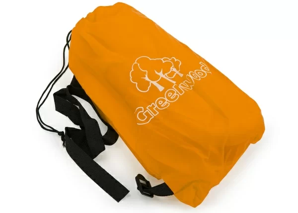 Реальное фото Лежак надувной Greenwood Lazy Bag 250 х 70см оранжевый от магазина СпортСЕ