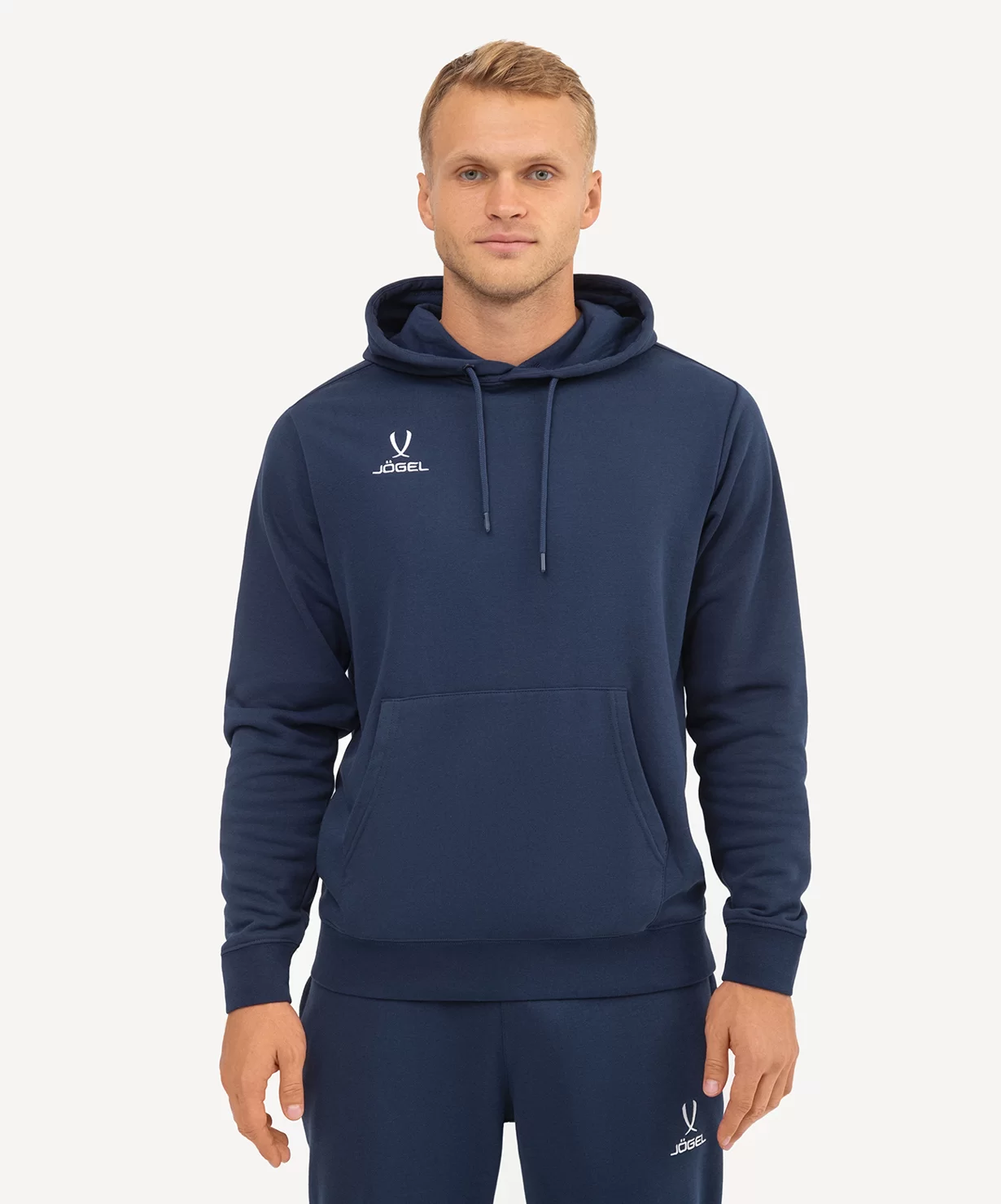 Реальное фото Худи ESSENTIAL Cotton Hoodie, темно-синий от магазина СпортСЕ