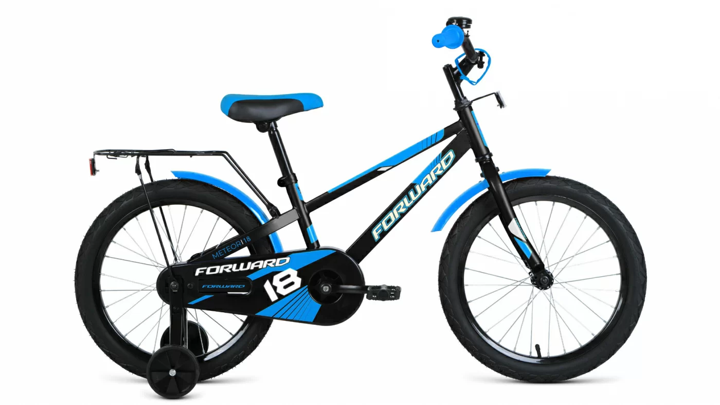 Реальное фото Велосипед Forward Meteor 18 (2020-2021) черный/синий 1BKW1K7D1011 от магазина СпортСЕ