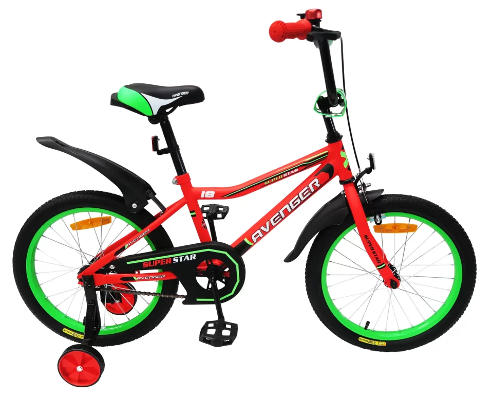 Реальное фото Велосипед 14" AVENGER SUPER STAR, красный/черный от магазина СпортСЕ