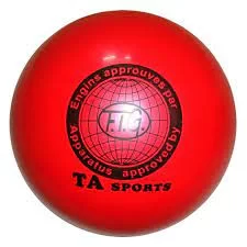 Реальное фото Мяч для художественной гимнастики 15 см 400 г красный I-1 от магазина СпортСЕ