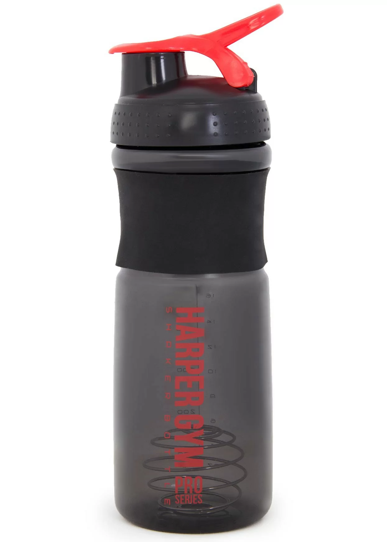 Реальное фото Шейкер Harper Gym Shaker Bottle S19 с венчиком 0.5 л черный от магазина СпортСЕ