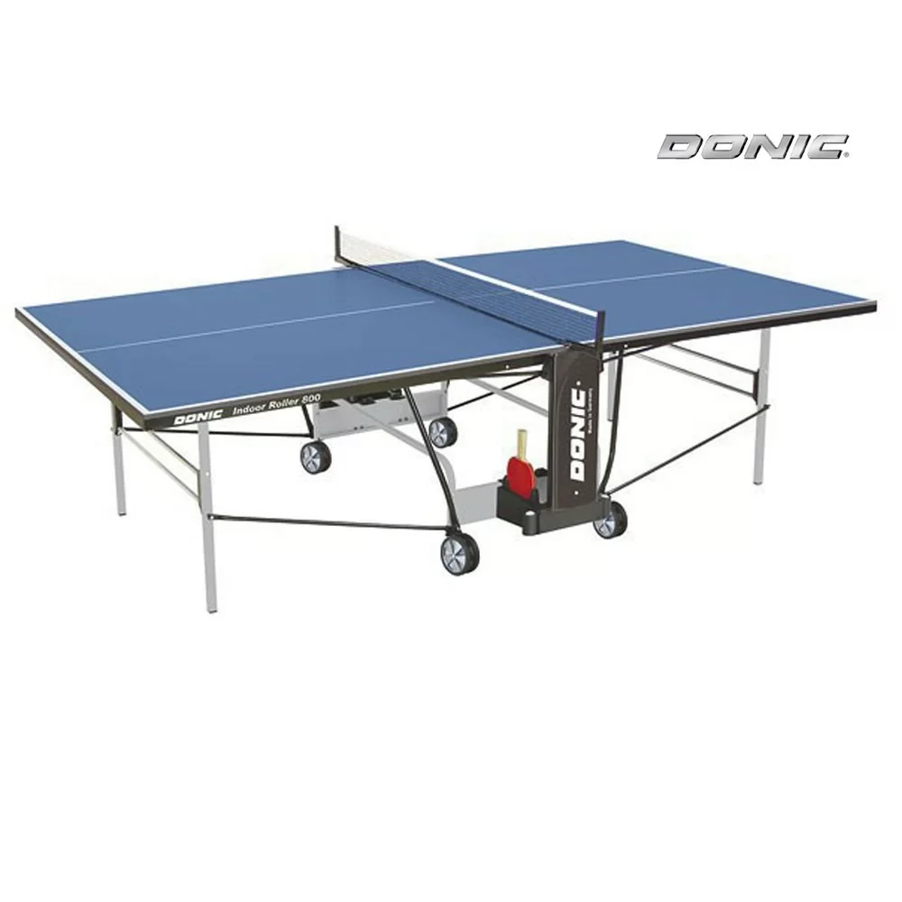 Реальное фото Теннисный стол DONIC INDOOR ROLLER 800 BLUE 230288-B от магазина СпортСЕ