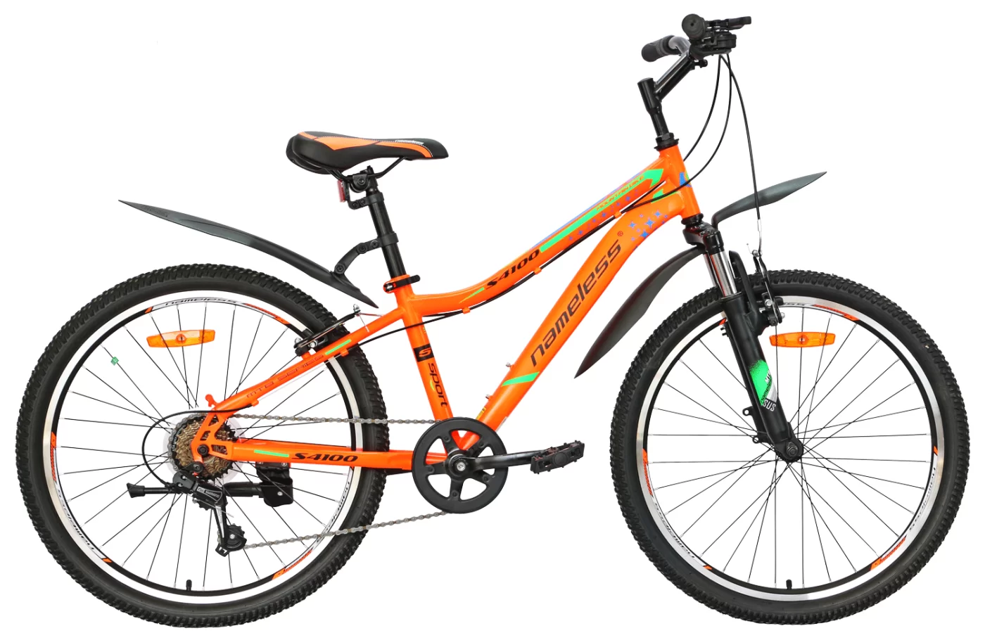 Реальное фото Велосипед 24" Nameless S4100, оранжевый/синий, 13" от магазина СпортСЕ