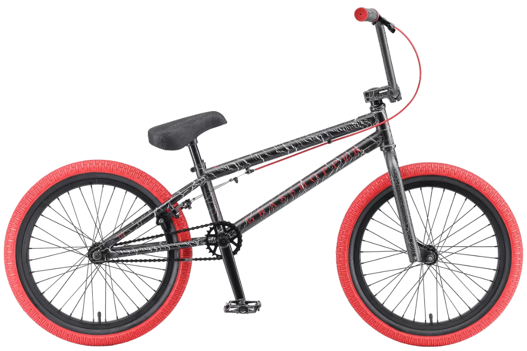 Реальное фото Велосипед BMX TechTeam Grasshoper 20" (2021) черно-красный от магазина СпортСЕ