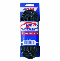 Шнурки хоккейные 108"-274см с пропиткой A&R Pro Stock Waxed black 2569