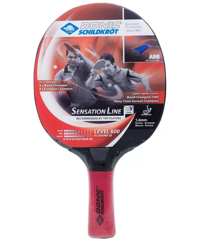 Реальное фото Ракетка для настольного тенниса Donic-Schildkröt Sensation Line Level 600 УТ-00016059 от магазина СпортСЕ