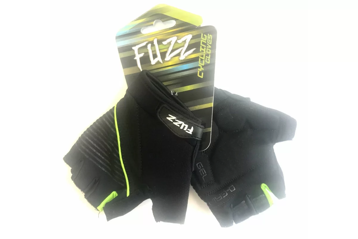 Реальное фото Перчатки Fuzz лайкра Gel Comfort D-Grip Gel р.M черно-зеленые 08-202353 от магазина СпортСЕ