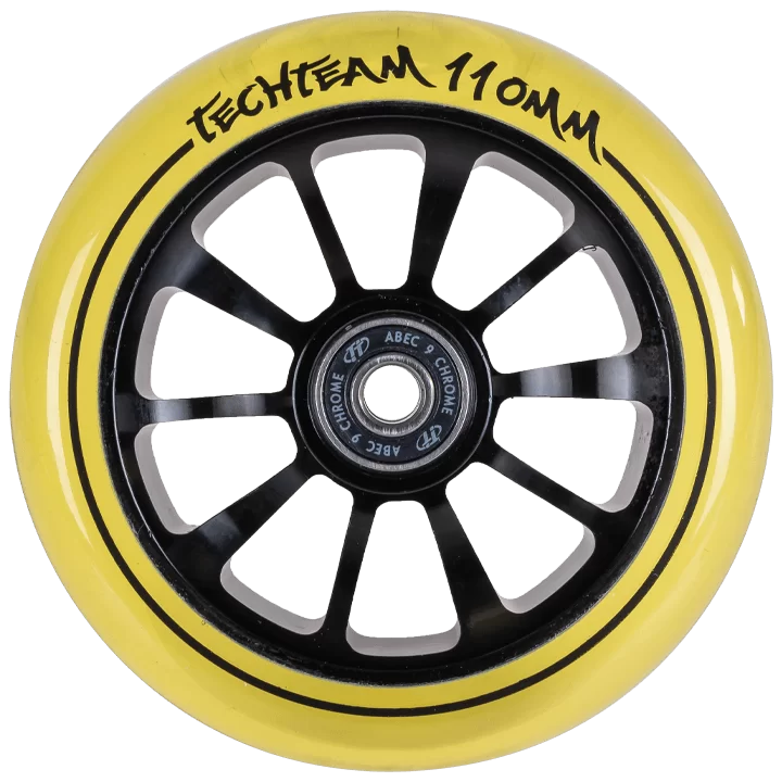 Реальное фото Колесо для самоката TechTeam X-Treme 110*24мм Winner, yellow transparent от магазина СпортСЕ