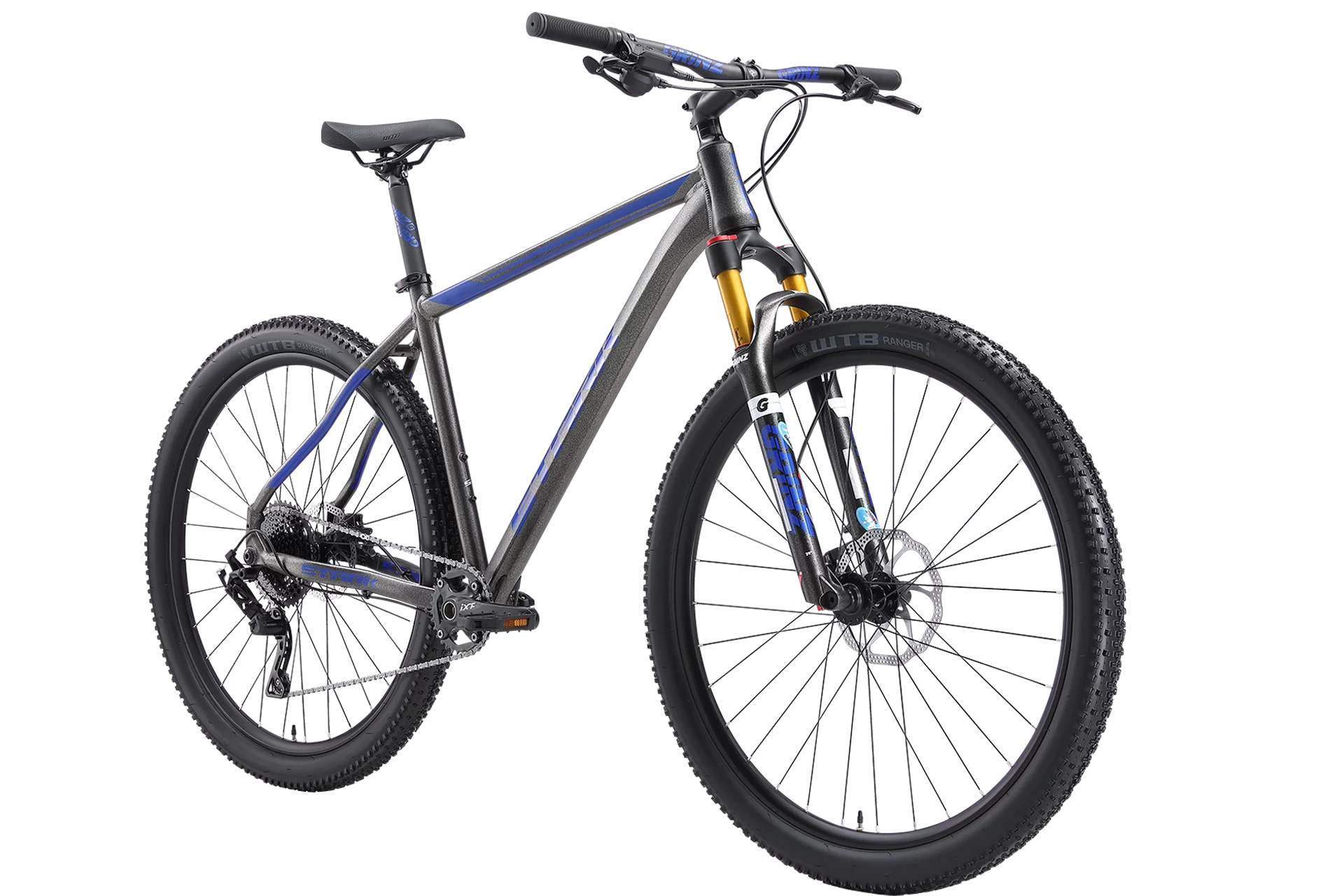 Реальное фото Велосипед Stark Armer 29.5 HD(2024) антрацитовый матовый/синий от магазина СпортСЕ