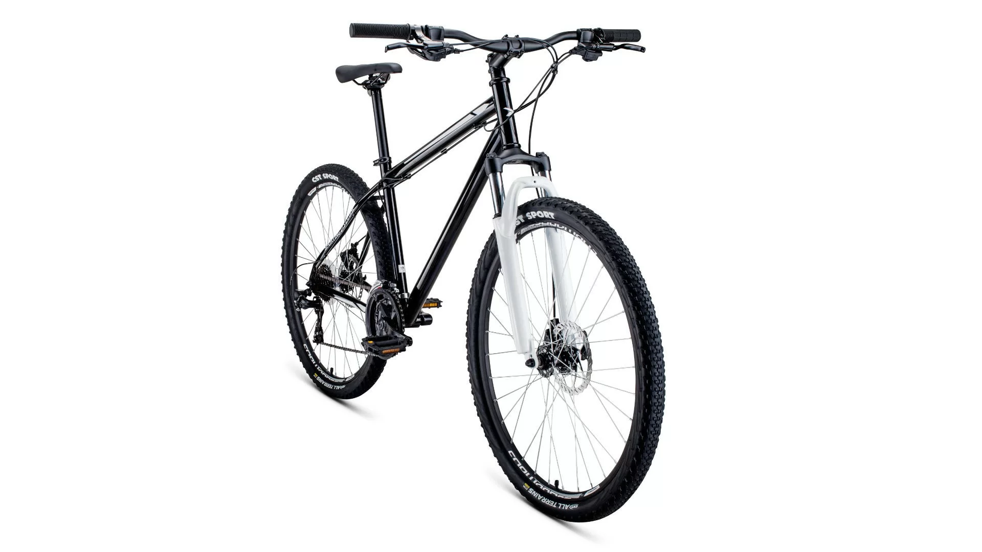 Реальное фото Велосипед Forward Sporting 27,5 2.0 disc (2020) черный/белый от магазина СпортСЕ