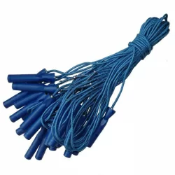 Скакалка 2.8 м с подшипником H09995 ручки пластик витой шнур с пружиной синяя 10012867