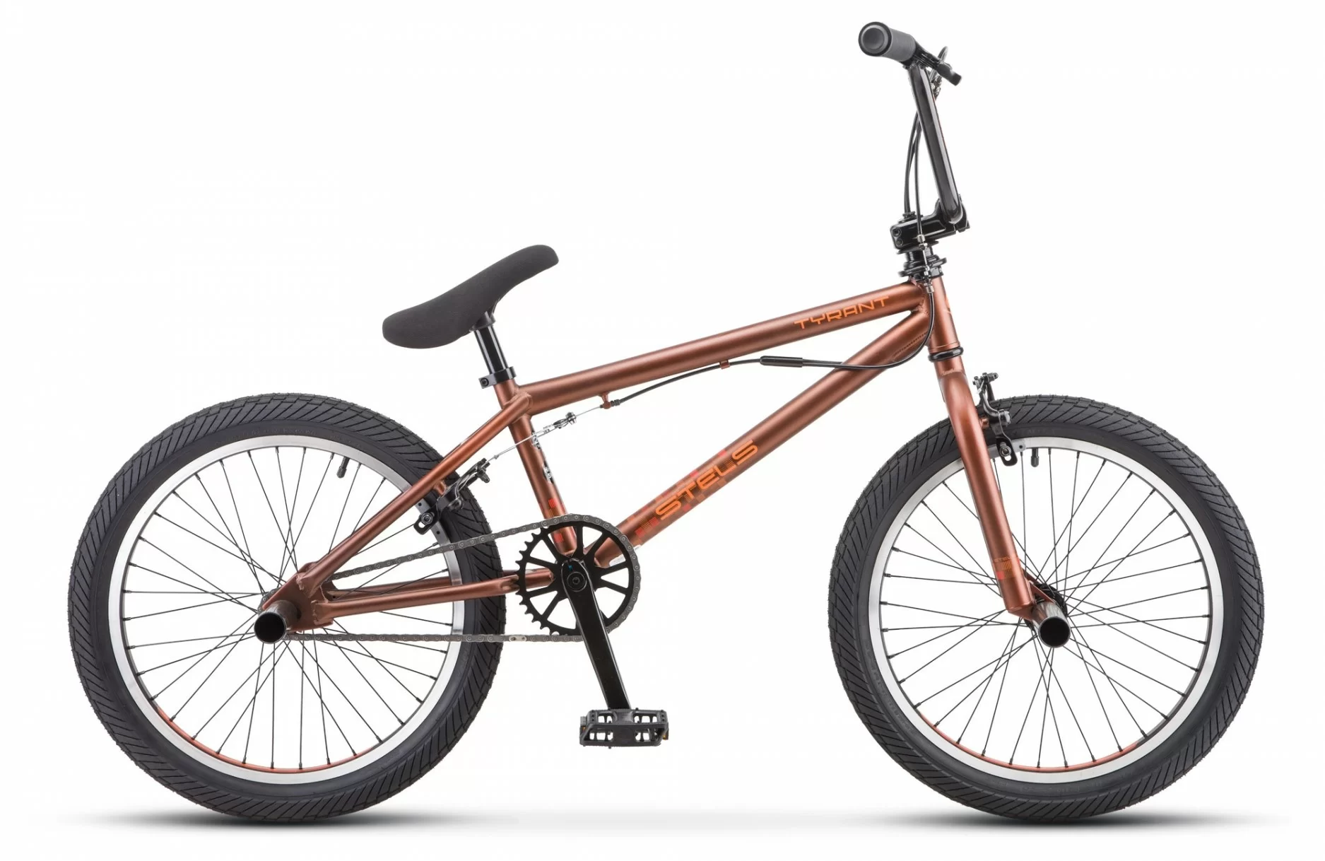Реальное фото Велосипед Stels Tyrant 20" (2020) коричневый V010 от магазина СпортСЕ