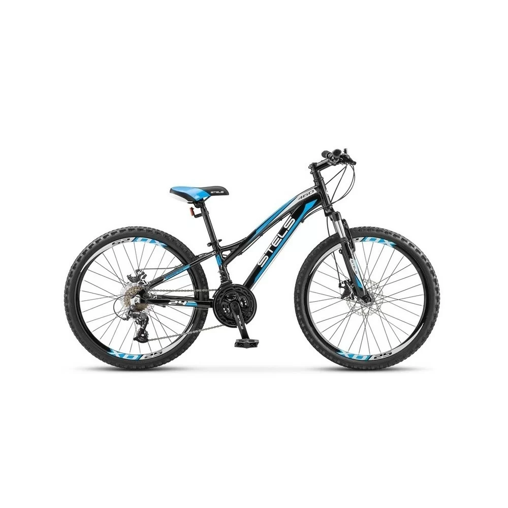 Реальное фото Велосипед Stels Navigator-460 MD 24" (2019) черный/синий K010 от магазина СпортСЕ