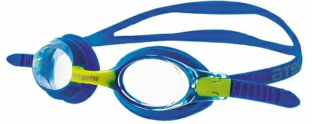 Реальное фото Очки для плавания Atemi M302 детские силикон голубо-желтые от магазина СпортСЕ