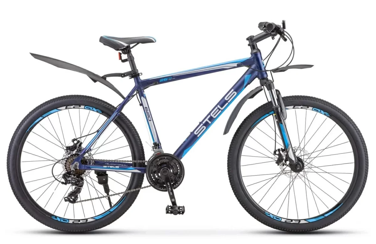 Реальное фото Велосипед Stels Navigator-640 D 26" (2019) серый/синий V010 от магазина СпортСЕ