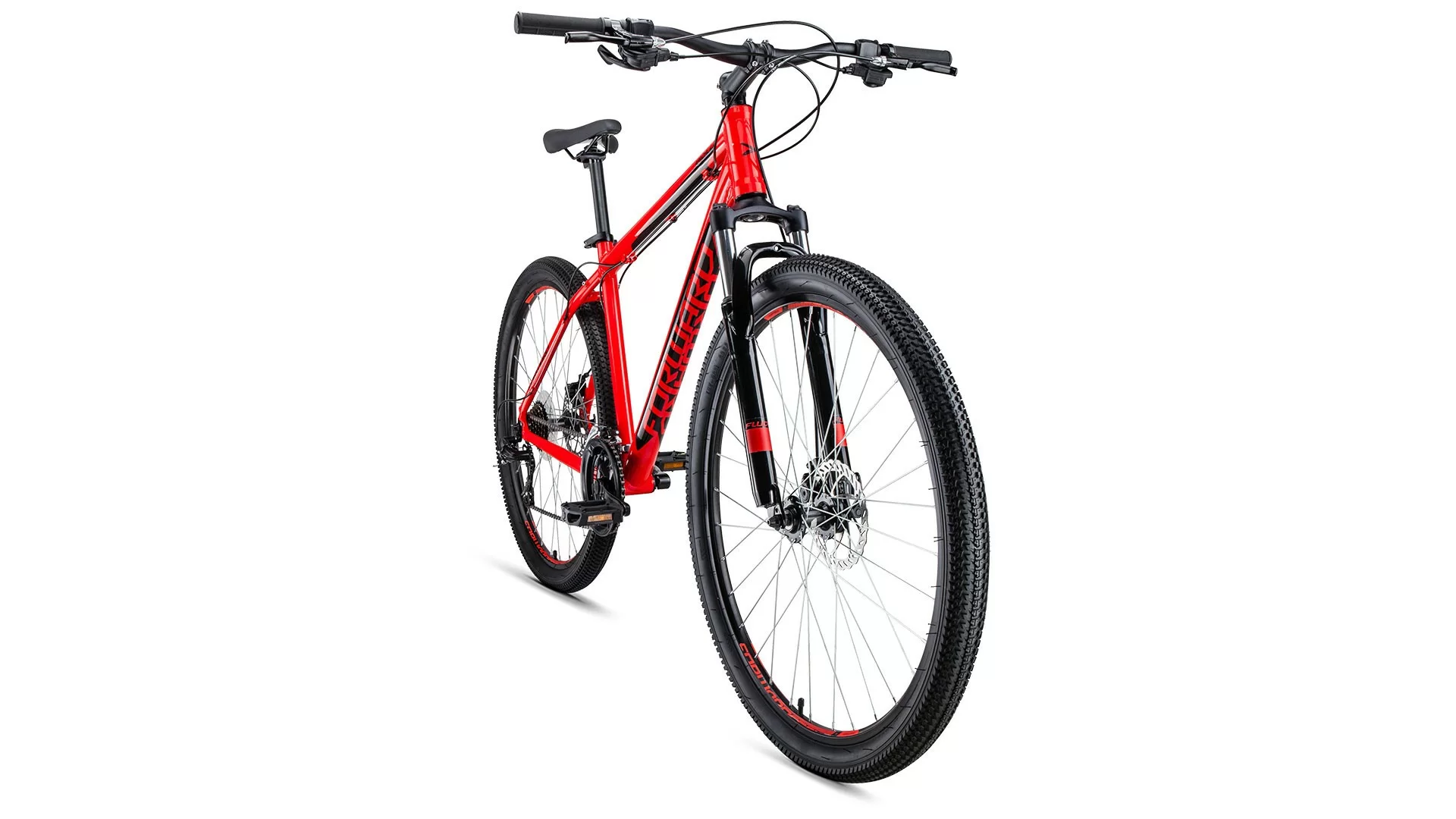 Реальное фото Велосипед Forward Apache 29 2.0 disc (21ск) (2019) красный/черный от магазина СпортСЕ