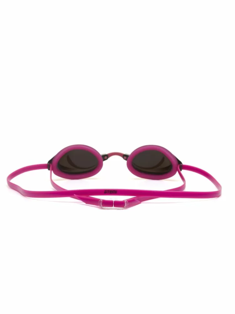 Реальное фото Очки для плавания Atemi M201M зерк. силикон розовые от магазина СпортСЕ