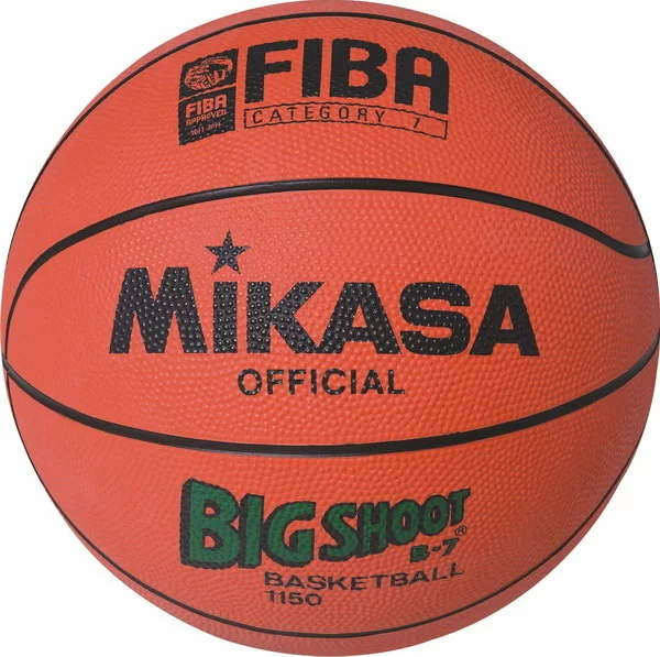 Реальное фото Мяч баскетбольный Mikasa 1150 №7 резина FIBA III категории оранж-черный от магазина СпортСЕ