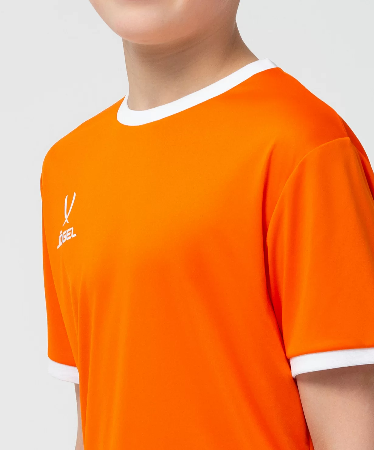 Реальное фото Футболка футбольная CAMP Origin, оранжевый/белый, детский от магазина СпортСЕ