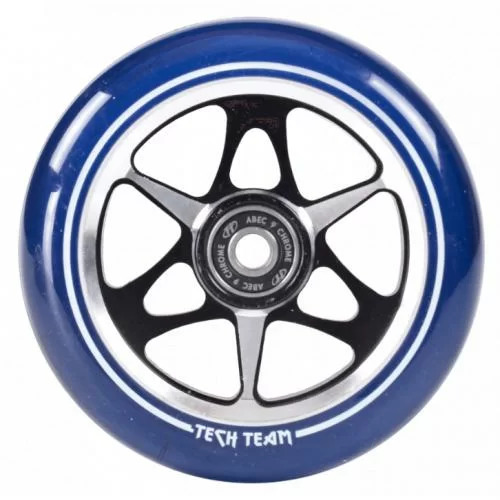 Реальное фото Колесо для самоката TechTeam X-Treme 110 мм KL transparent blue от магазина СпортСЕ