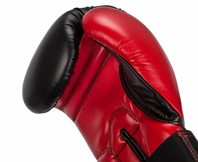 Реальное фото Перчатки боксерские Adidas Response к/з чер/крас ADIBT01 от магазина СпортСЕ