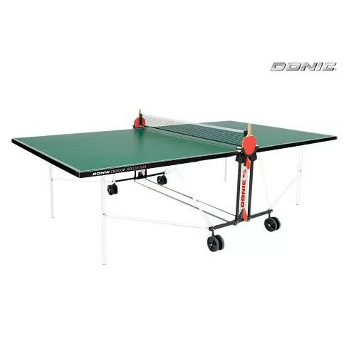 Реальное фото Теннисный стол DONIC OUTDOOR ROLLER FUN GREEN с сеткой 4мм 230234-G от магазина СпортСЕ