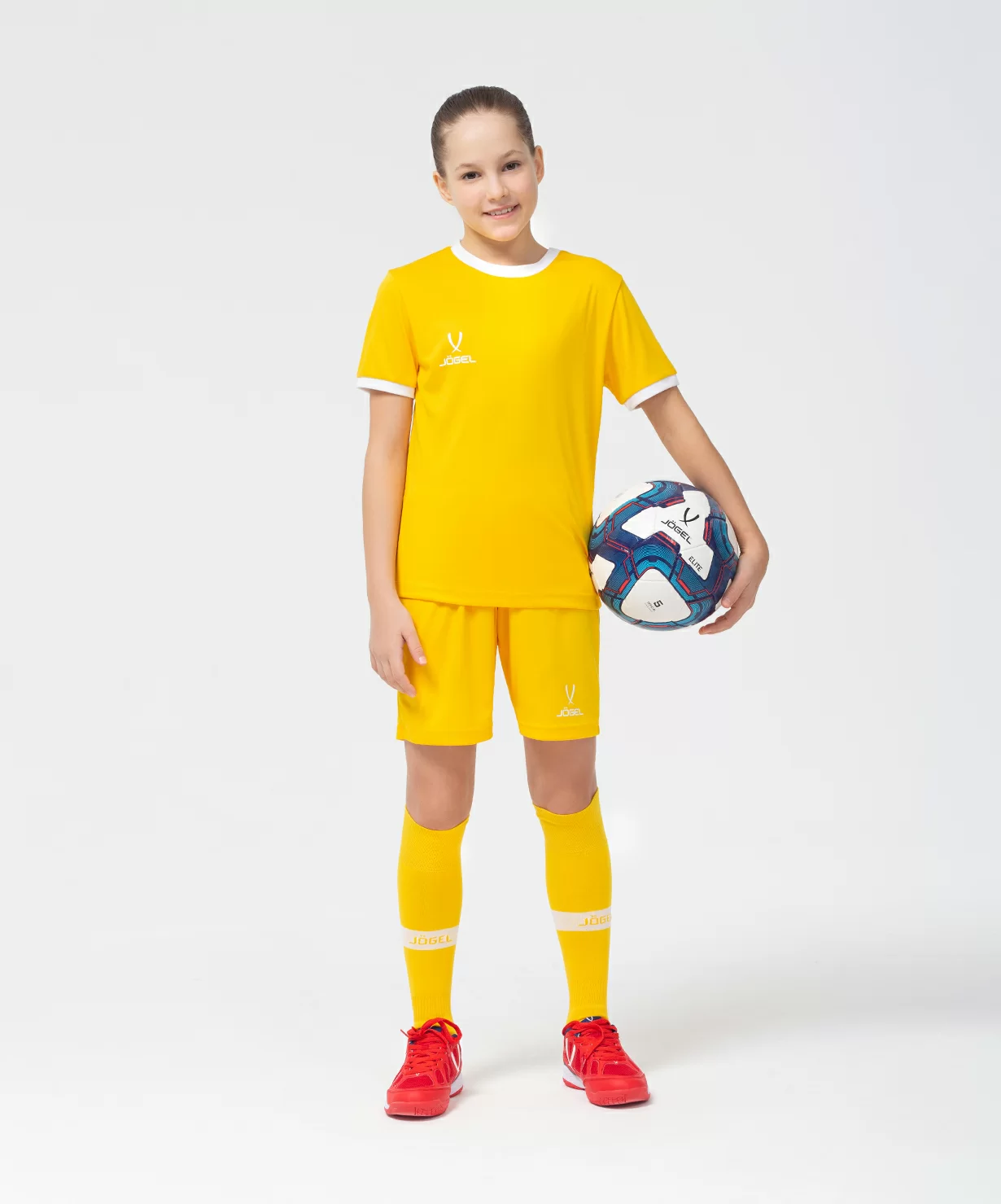 Реальное фото Футболка футбольная CAMP Origin, желтый/белый, детский от магазина СпортСЕ