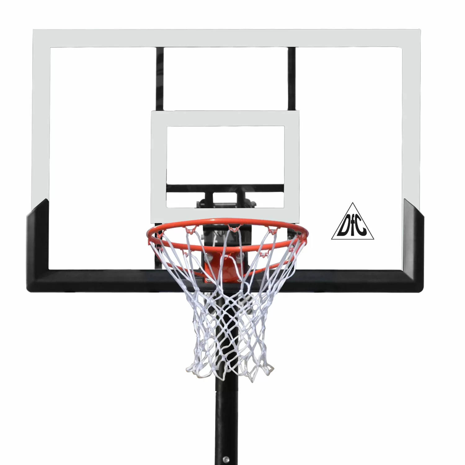Реальное фото Баскетбольная мобильная стойка DFC STAND52P 132x80cm поликарбонат раздижн. рег-ка (два короба) от магазина СпортСЕ