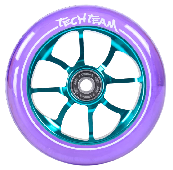 Реальное фото Колесо для самоката TechTeam X-Treme 110*24мм 6RT purple от магазина СпортСЕ