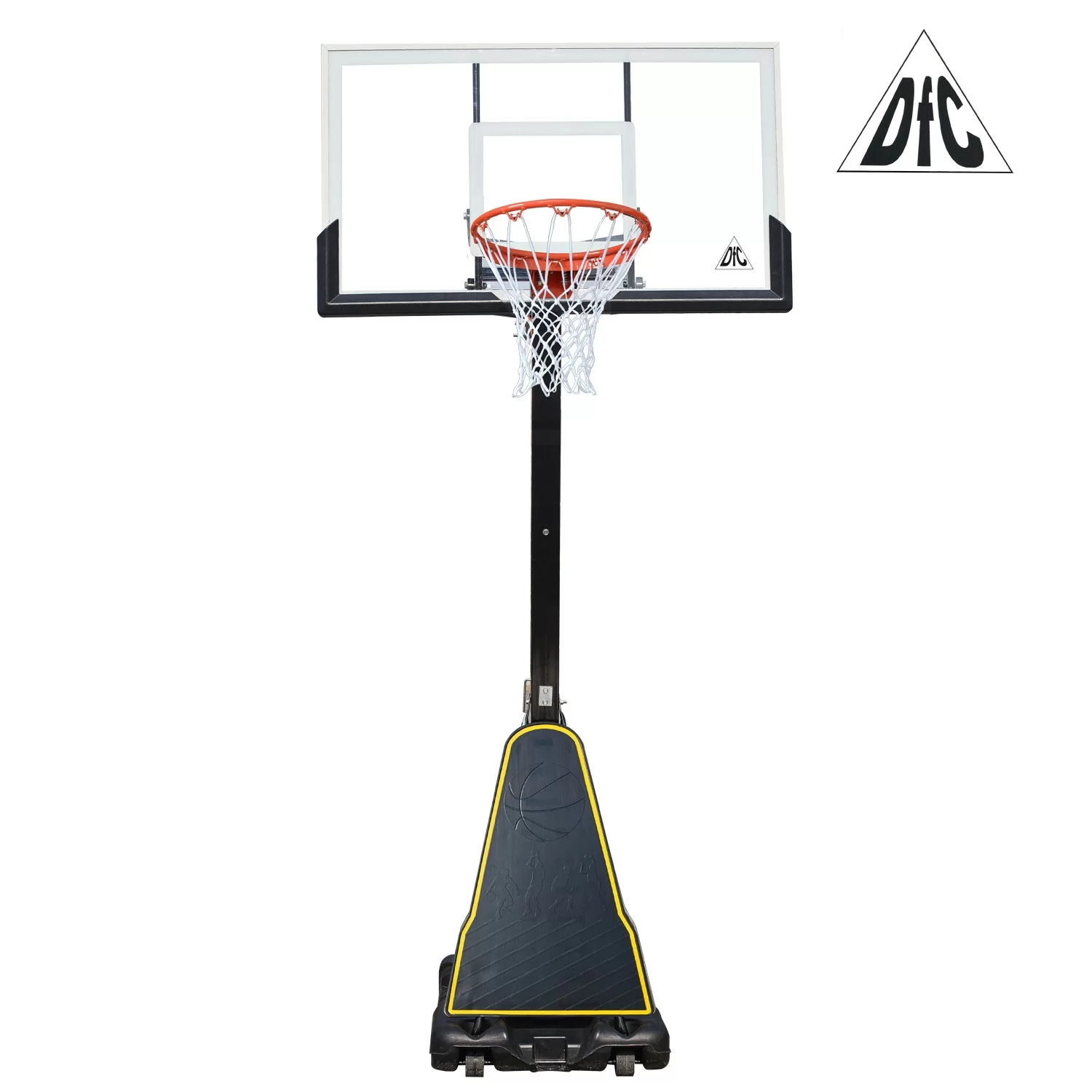 Реальное фото Баскетбольная мобильная стойка DFC STAND60P 152x90cm поликарбонат (два короба) от магазина СпортСЕ