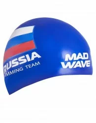 Шапочка для плавания Mad Wave Swimming Team blue M0558 18 0 04W