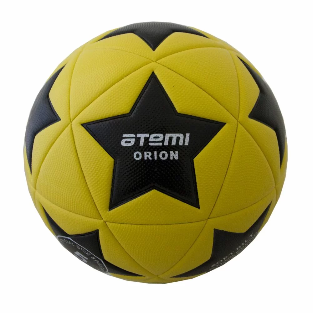 Реальное фото Мяч футбольный Atemi Orion PVC №5 жёл/чёрн/бел. от магазина СпортСЕ