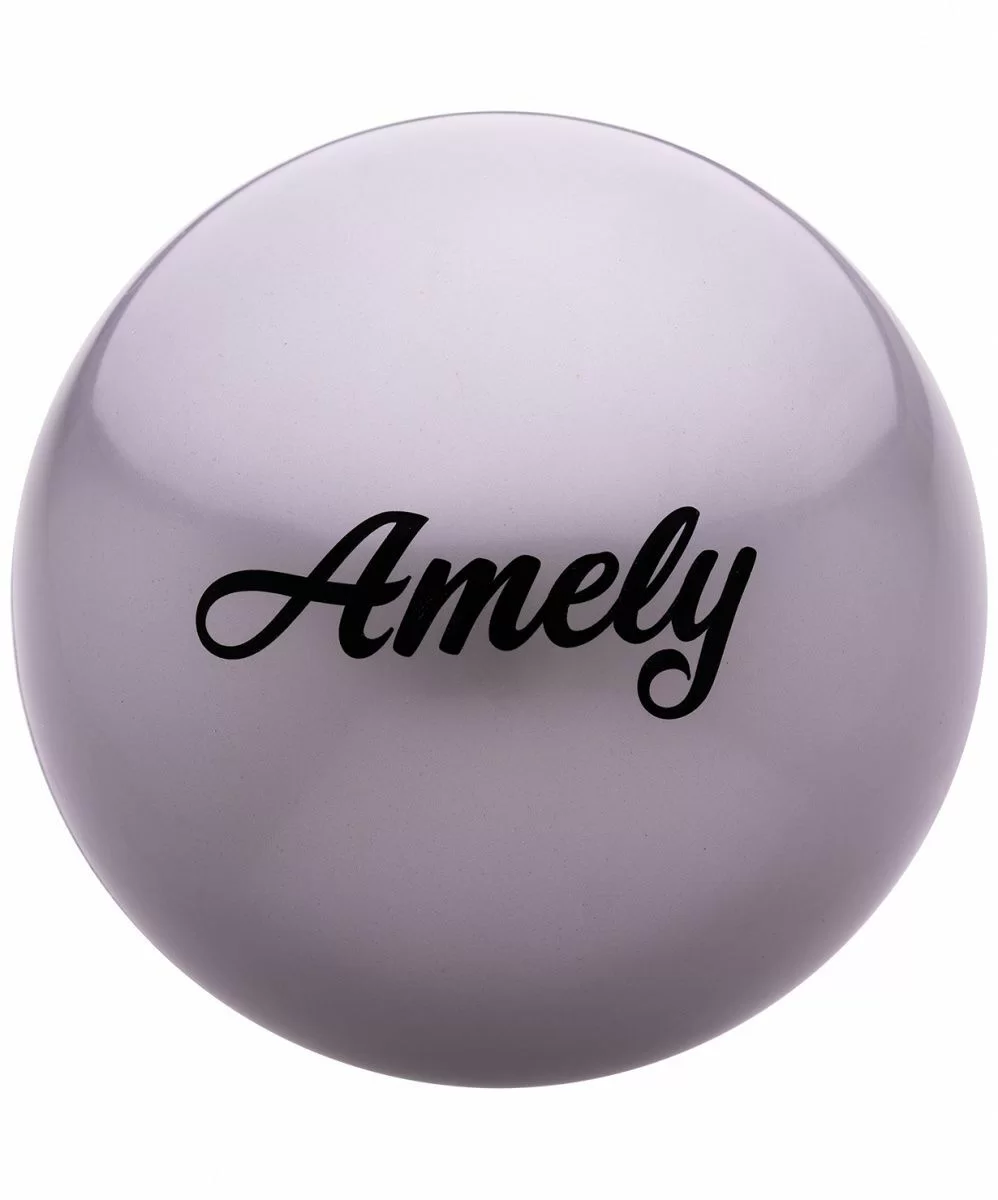Реальное фото Мяч для художественной гимнастики 15 см Amely AGB-101 серый 12847 от магазина СпортСЕ